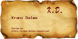 Kranz Dalma névjegykártya